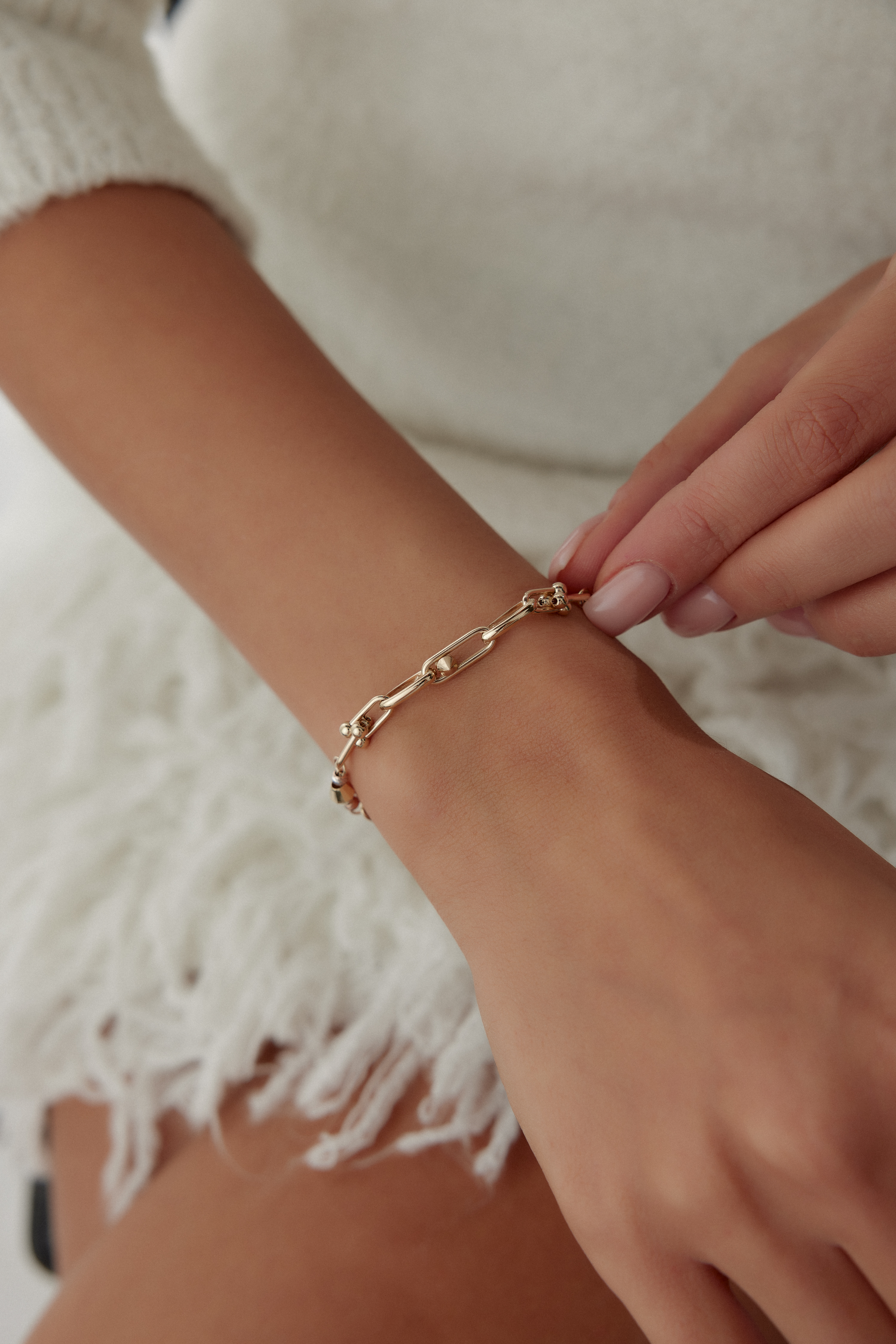 E-Goldia Ataç Tiffany Dorika Silindir Tasarım Bileklik